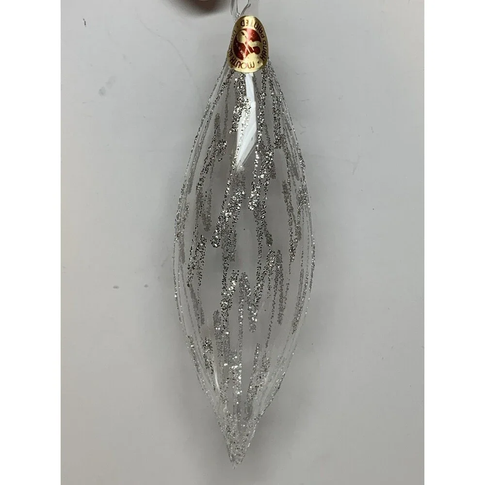 Christmas Ornament Lot Of Four Mouth Blown Glass Holiday Tree Decoration